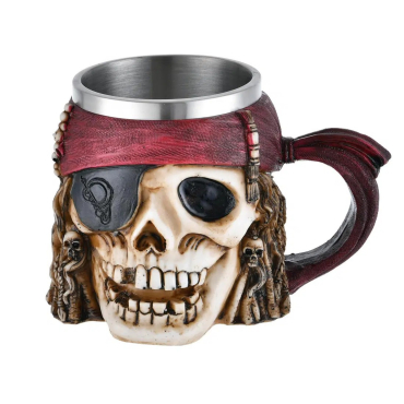 Ανοξείδωτη Σκανδιναβική Κούπα Viking Κρανίο