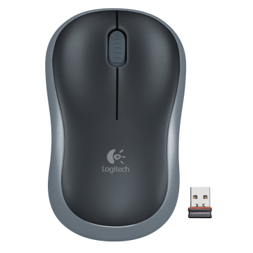 Logitech Ασύρματο Ποντίκι Μαύρο / Γκρι M185