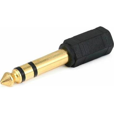 Powertech Αντάπτορας Stereo 3.5mm σε 6.35mm Gold Plated Μαύρος CAB-J016