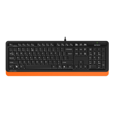 A4Tech Ενσύρματο Πληκτρολόγιο FK10 Μαύρο/Πορτοκαλί (US)
