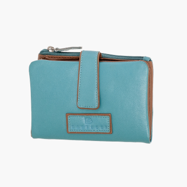 Bartuggi Γυναικείο Δερμάτινο Πορτοφόλι Turquoise Small