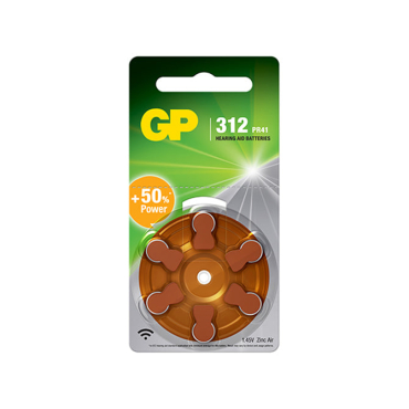Gp Πακ. 6 Μπατ. Βαρηκοιας Καφε 1,4v 125mAh ZA312