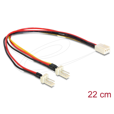 Delock Καλώδιο Fan Molex 3 Pin Female To 2 Male