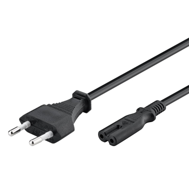 Powertech Καλώδιο Τροφοδοσίας 2pin Copper 1.5m Μαύρο