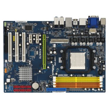 ASRock M-ATX SAM2+/NVIDIA 4DDR2/1066 PCI16X VGA GLAN