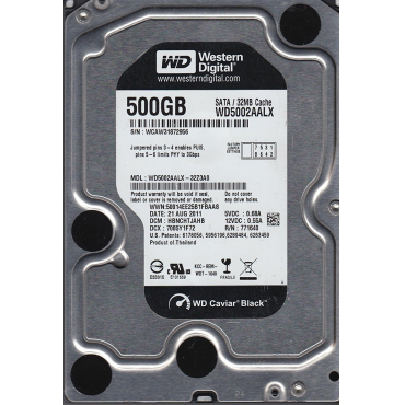 Western Digital HDD Caviar Black 500GB / SATA3 / 3.5 / 7200RPM / 32MB