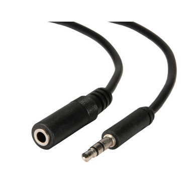 Powertech Καλώδιο 3.5mm Αρσενικό σε Θηλυκό 5m Μαύρο