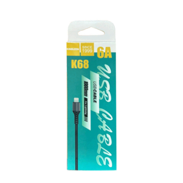 Kingleen USB-A σε Lightning Καλώδιο Μαύρο 1m