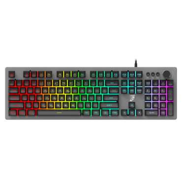 Roar Gaming Πληκτρολόγιο με RGB φωτισμό (Ελληνικό) Ασημί