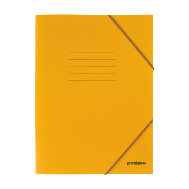 Premium Ντοσιέ Χάρτινο με Λάστιχο 25x35cm Κίτρινο