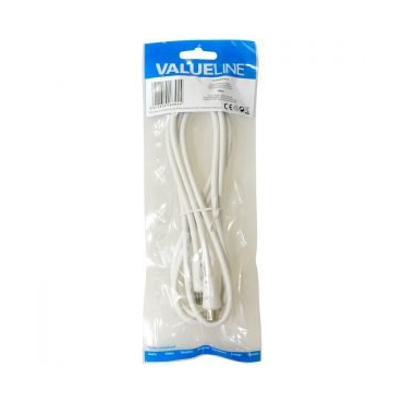 Value Line Καλώδιο Tv Antenna 1.5m Koaxial Λευκό