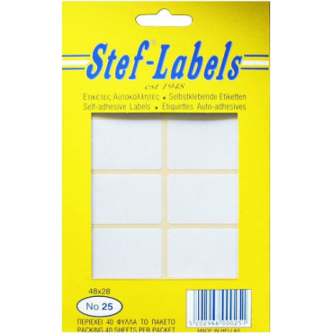 Αυτοκόλλητες Ετικέτες Stef 40 Φύλλων 10x48