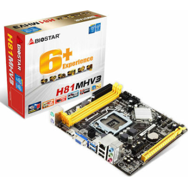 Biostar Μητρική H81Mhv3 2x Ddr3 S1150 Usb 3.0 Hdmi Matx Ver. 7.3