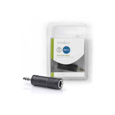 Nedis Αντάπτορας 3,5Mm Stereo Αρσ. - 6,35Mm Stereo Θηλ. Σε Μαύρο Χρώμα