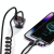 USAMS Φορτιστής Αυτοκινήτου C37 με Καλώδιο USB/USB-C 60W 1.2m Μαύρο