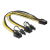 Powertech καλώδιο PCIe 6pin σε 2x 8pin 30cm