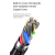 USAMS Καλώδιο Braided LED USB-C σε USB 66W 480Mbps Fast Charging 6A 1.2m Μαύρο