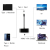 Powertech Αντάπτορας USB-C σε HDMI/VGA/3.5mm 4K/30Hz Μαύρος